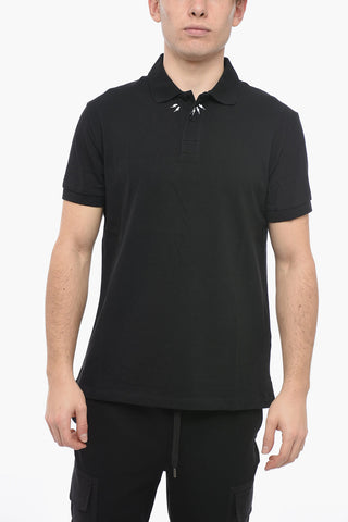Piquet Cotton MICRO FAIR-ISLE THUNDERBOLT Polo