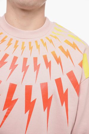 Rundhals-Sweatshirt FAIR-ISLE THUNDERBOLT mit Degradé-Print