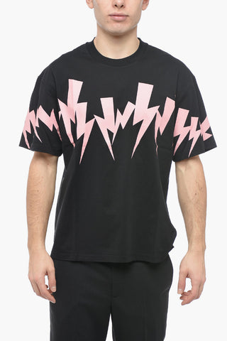 T-Shirt Rundhals JUMBLEND BOLT Slim Fit mit Prints