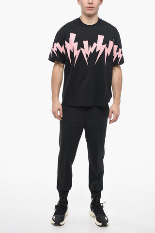 T-Shirt Rundhals JUMBLEND BOLT Slim Fit mit Prints