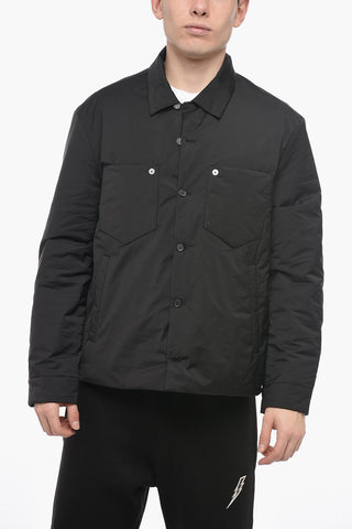 Padded Boxy Fit Overshirt with Double Breast Pockets