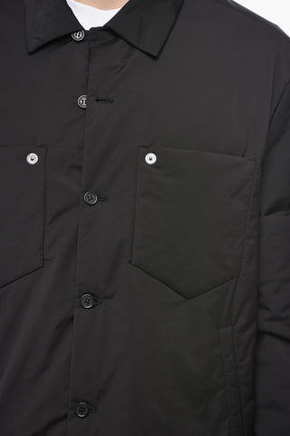 Padded Boxy Fit Overshirt with Double Breast Pockets