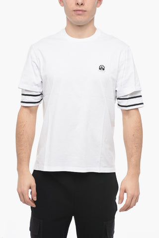 T-Shirt Girocollo MUSIC BOLT Slim Fit con Doppia Manica