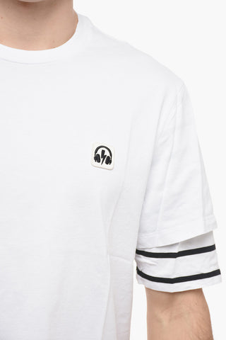 T-Shirt Girocollo MUSIC BOLT Slim Fit con Doppia Manica