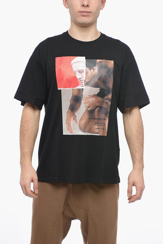 Crew Neck MARBLE ON SKIN Easy Fit T-Shirt