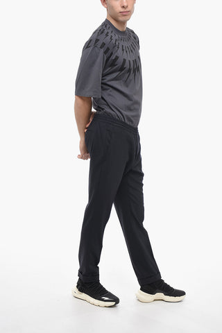 Virgin Wool Blend Loose Fit Pants with Wasitband