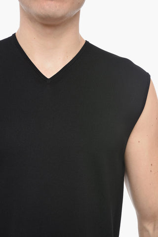 Tank Top in Maglia con Collo a V