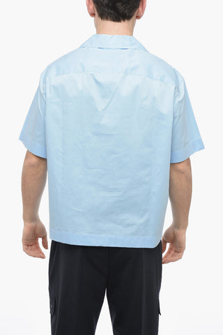 Camicia Boxy Fit a Maniche Corte con Taschino