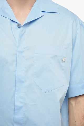 Camicia Boxy Fit a Maniche Corte con Taschino