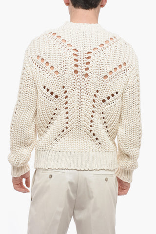 Maglia Easy Fit in Misto Cotone Crochet