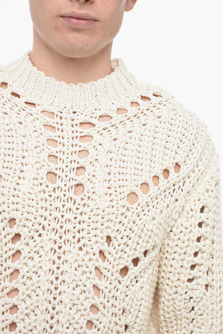 Maglia Easy Fit in Misto Cotone Crochet