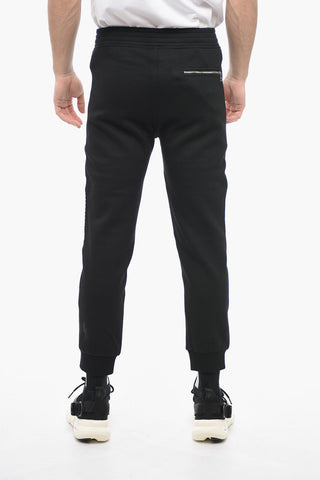 Stretch Viscose Biker Sweatpants with Cuffs