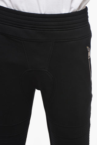 Stretch Viscose Biker Sweatpants with Cuffs