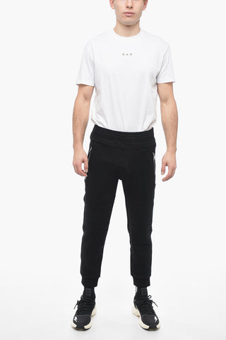 Stretch Viscose Biker Sweatpants with Cuffs