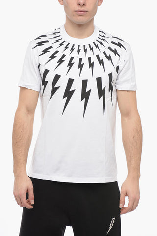 Slim Fit FAIR-ISLE THUNDERBOLT Crew-neck T-Shirt