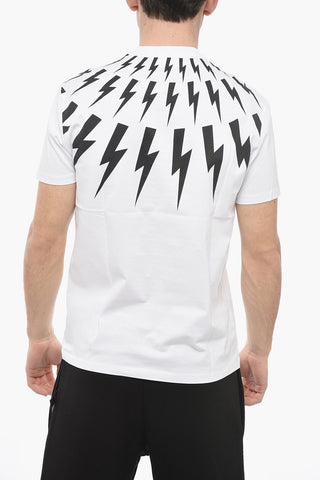 Slim Fit FAIR-ISLE THUNDERBOLT Crew-neck T-Shirt