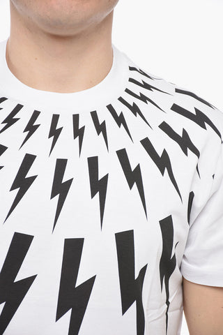 Slim Fit FAIR-ISLE THUNDERBOLT Crew-neck T-Shirt
