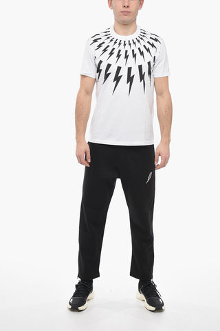 Slim Fit FAIR-ISLE THUNDERBOLT Crew-neck T-Shirt