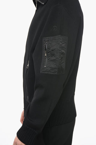 Mock Neck MUSIC BOLT Sweater with Zipped Closure