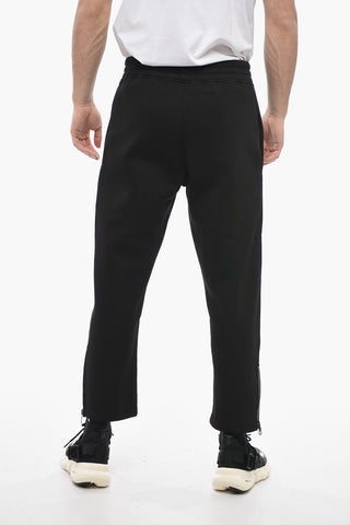 Cotton-Blend Joggers Loose Fit with Ankle Zip