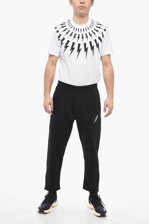 Joggers Loose Fit in Misto Cotone con zip Alla Caviglia