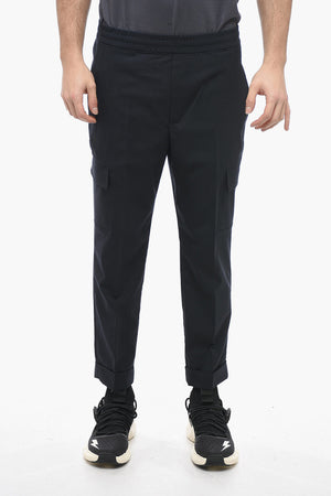 Cargo-Hose REM aus Schurwollmischung mit niedriger Taille
