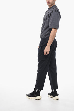 Pantaloni Cargo REM in Misto Lana Vergine a Vita Bassa