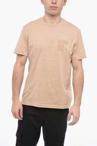 Slim Fit BADGE T-Shirt with Ton sur Ton Patch