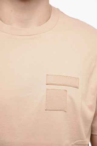 Slim Fit BADGE T-Shirt with Ton sur Ton Patch