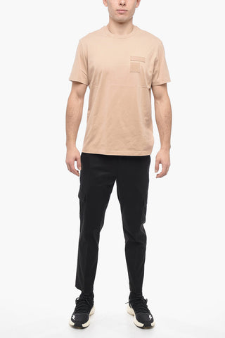 Slim Fit BADGE T-Shirt with Ton sur Ton Patch