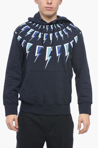 Fleece Cotton FAIRISLE THUNDERBOLT Hoodie