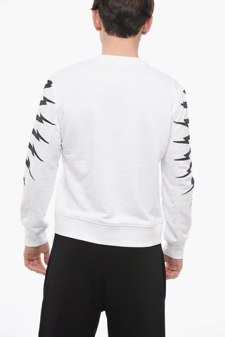RADIAL FAIR-ISLE THUNDERBOLT Sweatshirt with Contrasting Print