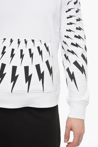 RADIAL FAIR-ISLE THUNDERBOLT Sweatshirt with Contrasting Print