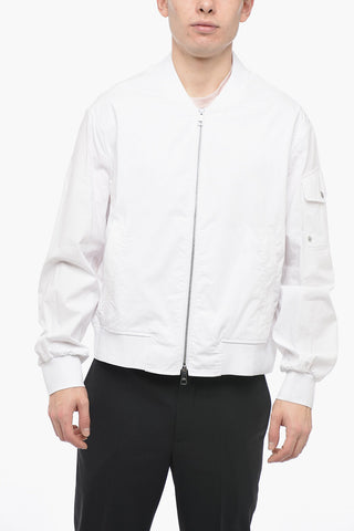 Bomber Design Popeline Shirt with Front Zip