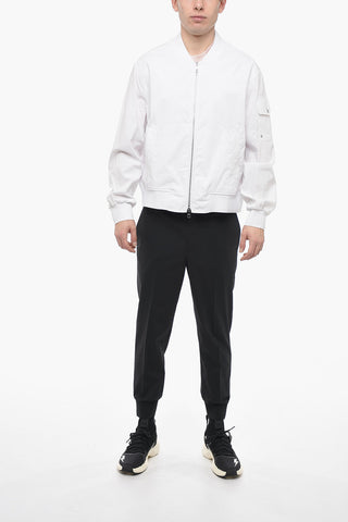 Bomber Design Popeline Shirt with Front Zip