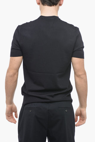 Short-sleeved TECNO KNIT Crew Neck Sweater