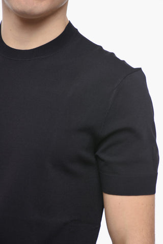 Short-sleeved TECNO KNIT Crew Neck Sweater