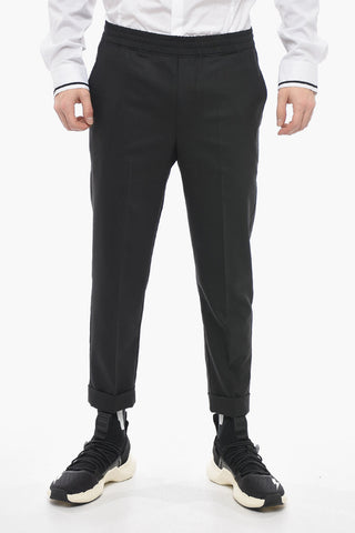 Slim Fit REM Pants with Elastic Waistband