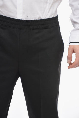 Slim Fit REM Pants with Elastic Waistband