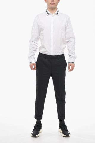 Slim Fit REM Pants with Elastic Waistband
