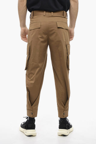 Skinny Fit FIREMAN Cargo Pants with Buttoned Ankle