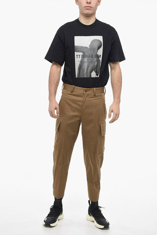 Skinny Fit FIREMAN Cargo Pants with Buttoned Ankle