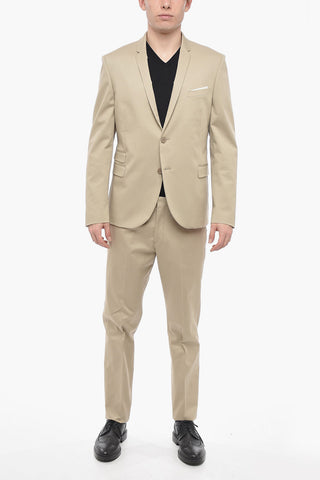 Notch LapeL Stretch Cotton Slim Fit Suit