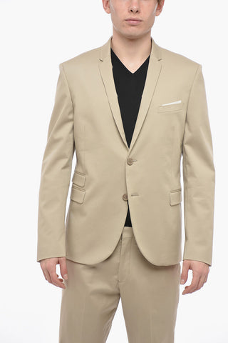 Notch LapeL Stretch Cotton Slim Fit Suit