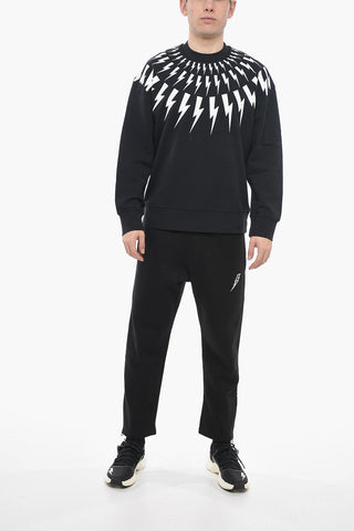 Brushed Cotton FAIRISLE THUNDERBOLT Easy Fit Sweatshirt