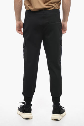 Pantaloni Cargo Skinny Fit a Vita Bassa con Elastico in Vita