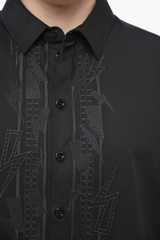 Camicia Boxy Fit FLOWER BOLTS con Ricami