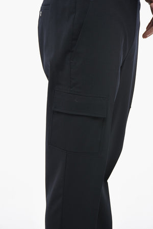 Cargo-Hose REM aus Schurwollmischung mit niedriger Taille