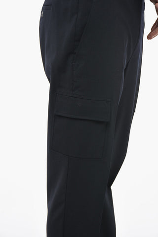 Cargo-Hose REM aus Schurwollmischung mit niedriger Taille