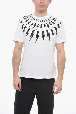 Rundhals-T-Shirt FAIR-ISLE THUNDERBOLT Slim-Fit